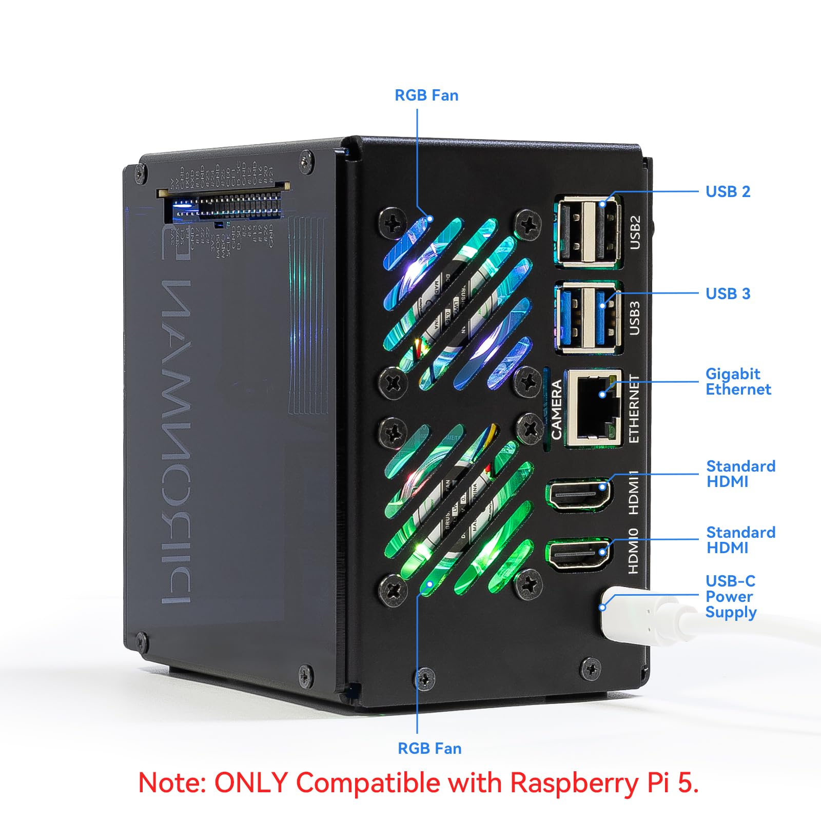 Pironman 5-MAX Dual NVMe M.2 S - Raspberry Pi Ai Kit Hailo-8L ulasan dan harga