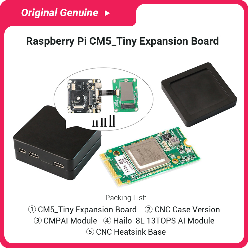 Complete CM5 Tiny Full Kit wit - Raspberry Pi Ai Kit Hailo-8L ulasan dan harga