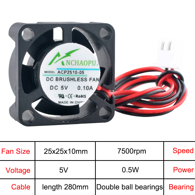 ANCHAOPU 2.5cm 25mm Fan 25x25x - Raspberry Pi Water Cooling Kit ulasan dan harga