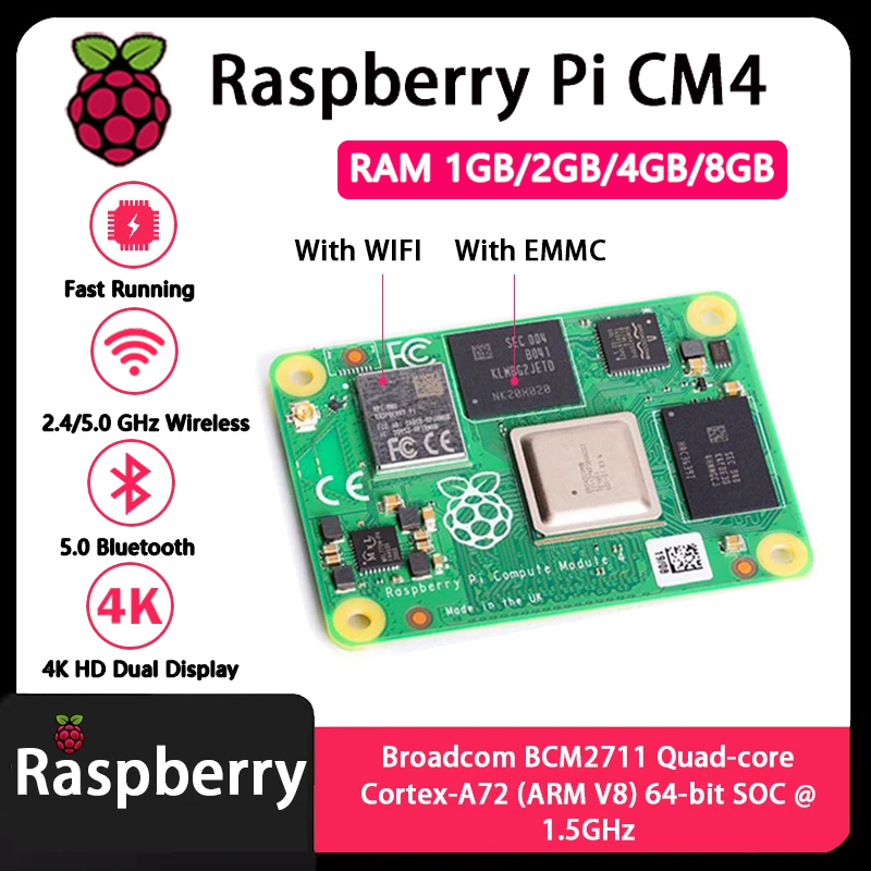 Raspberry Pi CM4 1GB/2GB/4GB/8 - Raspberry Pi Compute Module 4 8Gb 32Gb Emmc ulasan dan harga