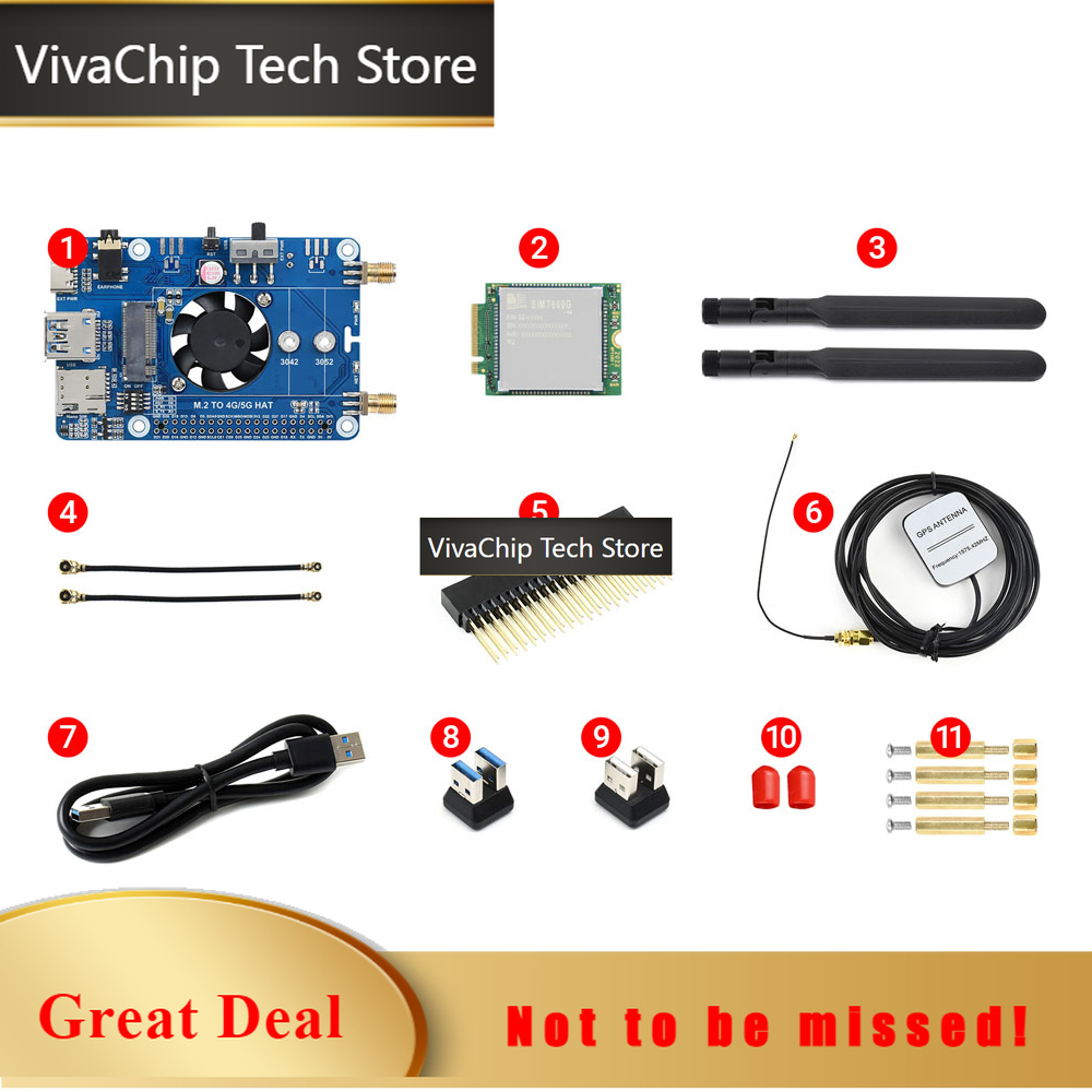 VivaChip Tech4G LTE GPS HAT Co - Raspberry Pi 4 8Gb Ram Kit ulasan dan harga