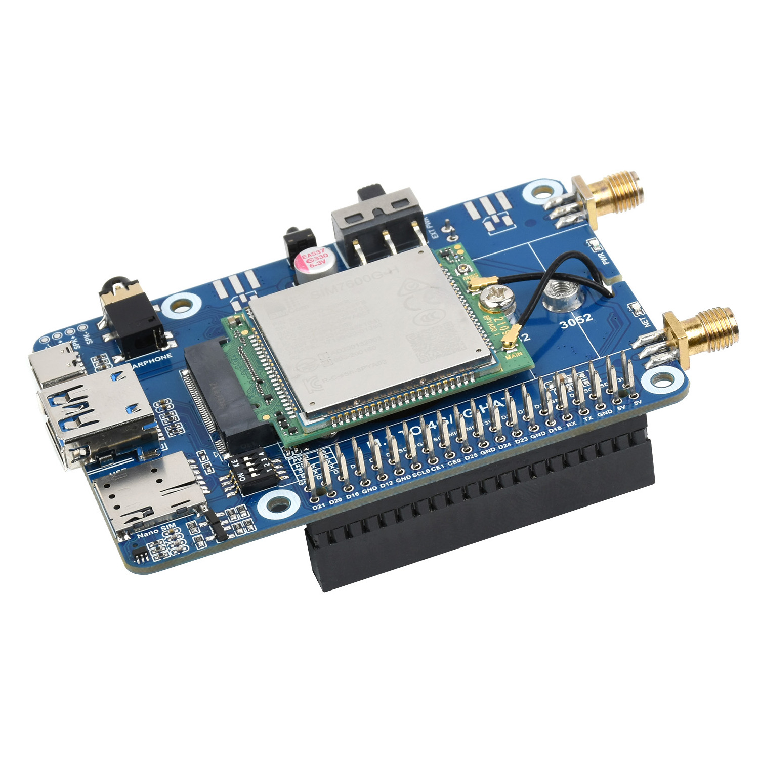 VivaChip Tech4G LTE GPS HAT Co - Raspberry Pi 4 8Gb Ram Kit ulasan dan harga